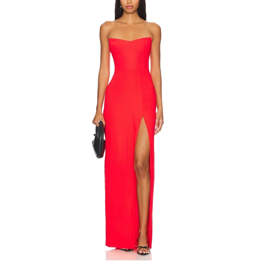 REVOLVE x Amanda Uprichard Ivy Gown in Crimson